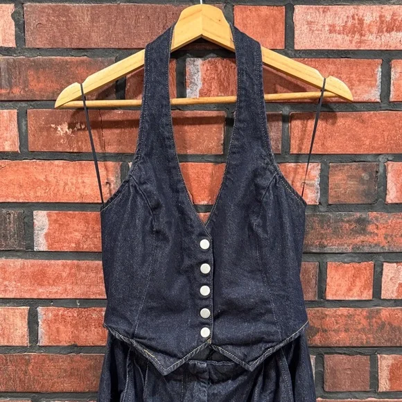 Amanda Uprichard x Revolve Isadore Denim Jumpsuit in Indig - Picture 8 of 16